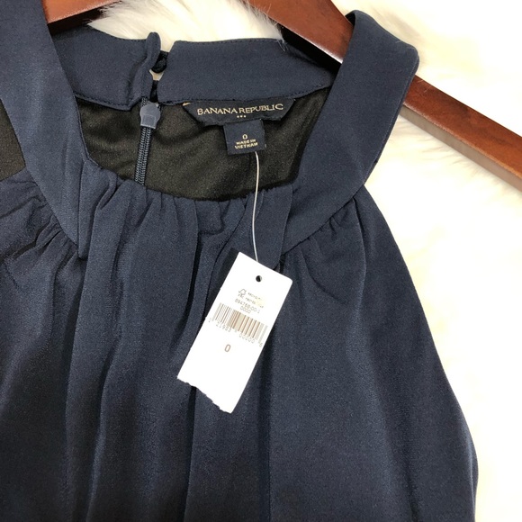 NWT Banana Republic Navy Dress Size 0 - Picture 4 of 4